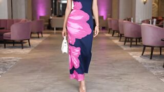 PRETTYGARDEN Women Summer Strapless Floral Maxi Mesh Bodycon Dress with Back Slit | Sexy Cocktail 9