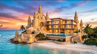 You Won’t Believe What’s Inside This Giant Sandcastle 🏰🏠