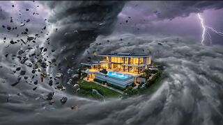 A Luxury Mansion Hidden Inside a Giant Tornado 🌪️🏠