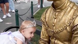Cute princess thought she was just a statue