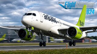 Synaptic A220-300 FIRST Flight! airBaltic: Riga - Porto | MSFS 2024 Full Flight