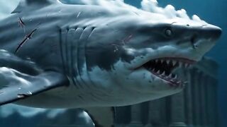 Monster with shark