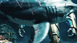 Fighting with monster vs shark