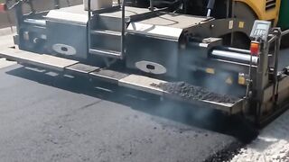 The Most Satisfying Road Construction Process! 🚧