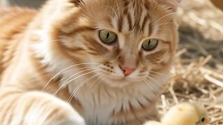 Cat’s Sweet Friendship With a Little Chick