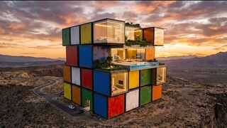 There’s a Luxury Mansion Inside This Giant Puzzle Cube 🟥🏠
