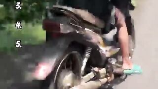 Top 5 orang naik motor lucu