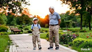 Grandpa and baby reaction starts