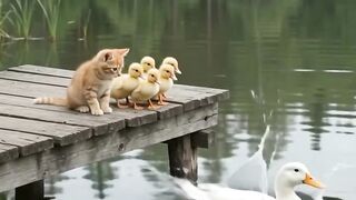 This ThisThis Kitten Rode a Duck… And the Ending Will Melt Your Heart!place looks like