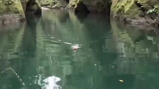The moment the water exploded!😱😱
