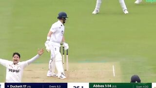 Ben Duckett out 2nd wicket for Pakistan Abbas again in action