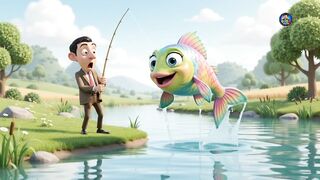 Bean vs Giant Fish 😂🐟 | The Funniest Fishing Adventure | ToonVerse