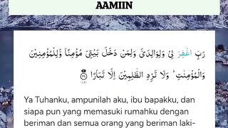 YA ALLAH.... AMPUNILAH DOSA-DOSA  ORANG YANG MENDENGARKAN DAN  MEMBACA AYAT INI.  AMPUNILAH DOSA-DOSA IBU BAPAK KAMI