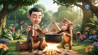 Mr. Bean’s Jungle Dinner Disaster! 🐒🍲😂