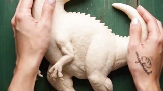 Epic Dinosaur Sourdough Bread Allosaurus Timelapse ASMR Baking
