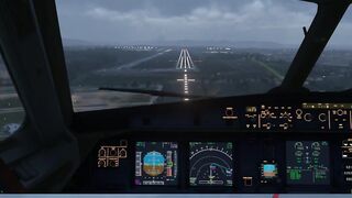 Night Landing | Latam A320 Landing Into Rainy Rionegro | X-Plane12