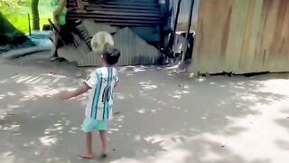 THIS IS JUNIOR MESSI.HIS STUNNING SKILLS WILL SURPRISE YOU A LOT.NEVER MISS THIS ONE.YOU HAVE TO REPENT.