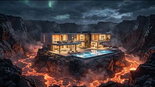 A Luxury Mansion Is Hidden Inside This Giant Volcano 🌋🏠