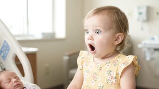 3 litel baby my had reaction mama