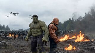 Hulk e o Coisa vs Doutor Destino (Feito por fãs)