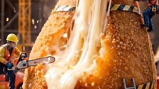 Coxinha Gigante com Queijo Puxando - Construção Satisfatória | Dr. Ribeiro
