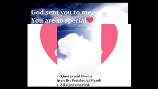 God sent you to me [Quotes and Poems]]