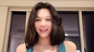 beauty girl in mirror self