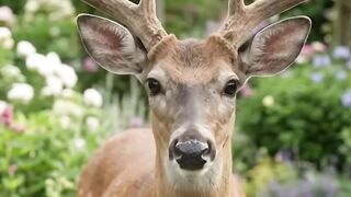 🦌 A Beautiful Deer in the Garden 🌿✨