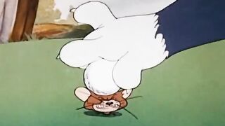 Jerry's Strong Cousin Destroys Alley Cat Gang | Muscles Mouse Beatdown | Tom & Jerry