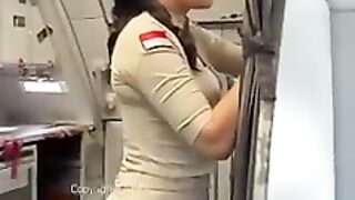 Beautiful flight attendants, ready for boarding.mp4