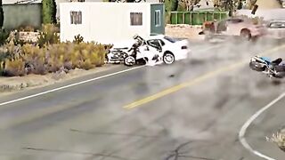 Violent accident due to recklessnes-simulation