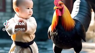 LITTLE SHAOLIN MASTER TEACHING THE TECHNIQUES OF THE ART TO HIS FRIEND GALO