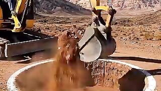 Surviving by building house at desert