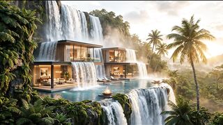 You Won’t Believe What’s Behind This Giant Waterfall 😱🌊🏠