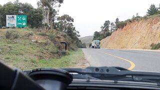 Mountain Passes: Driving East Over The Houhoek Pass (N2), Western Cape