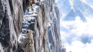 THE LEOPARD PICKED THE WRONG MOUNTAIN GOAT!