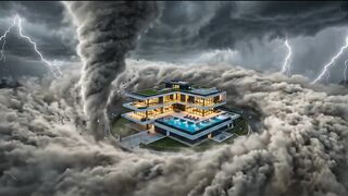 A Luxury Mansion Hidden Inside the Eye of a Giant Tornado 🌪️🏠