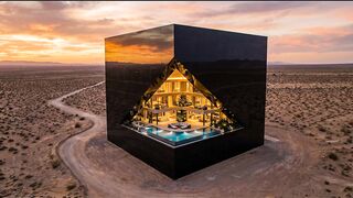 You Won’t Believe What’s Hidden Inside This Giant Black Cube 🖤🏠