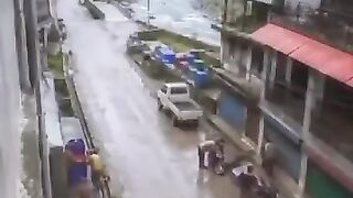 CCTV footage of August 26 floods… Power of nature…