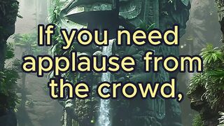 If you need applause from the crowd, your vision is still weak.