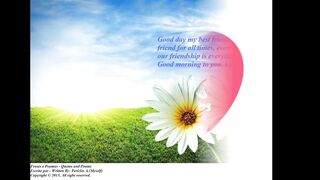 Good day my best friend, our friendship is all to me! [Message] [Quotes and Poems]