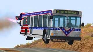 Bus vs Giant Bulge & BeamNG Drive.