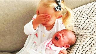 Legendary Moments When Kids Meet Newborn Babies - Funny Baby Siblings