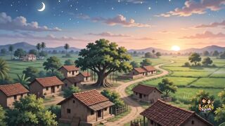 Desi Village Cooking, Fresh Garden Harvest & Homemade Fish Feast | Ghibli Style | #shorts