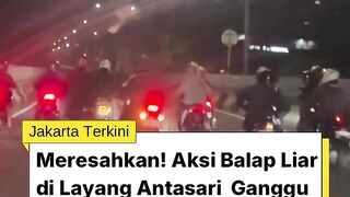 Bikin Emosi! Jalan Layang Antasari Mendadak Jadi Sirkuit, Pengendara Lain Dibuat Resah Gara-Gara Aksi Balap Liar!