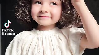Cute Little Girl with Curly Hair and Flower 🌸 | Adorable Kids Moment