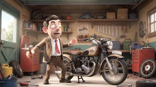 Bean Fixes His Motorcycle 😂🏍️ | Hilarious 3D Cartoon Comedy