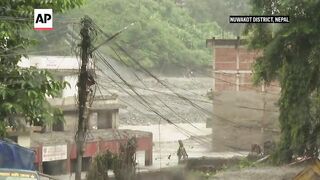 Scene in Nuwakot District as poor weather hampers Nepal floods rescue efforts
