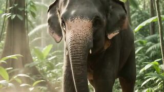 Wild Elephant Enjoying Nature 🐘🌿