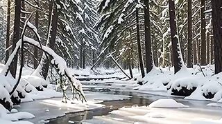 A Tiny Rabbit Appears in the Snow ❄️🐇 | Peaceful Wildlife Moment